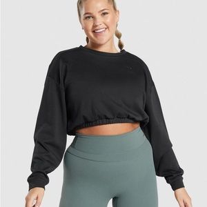Gymshark x Whitney Simmons black cropped sweater